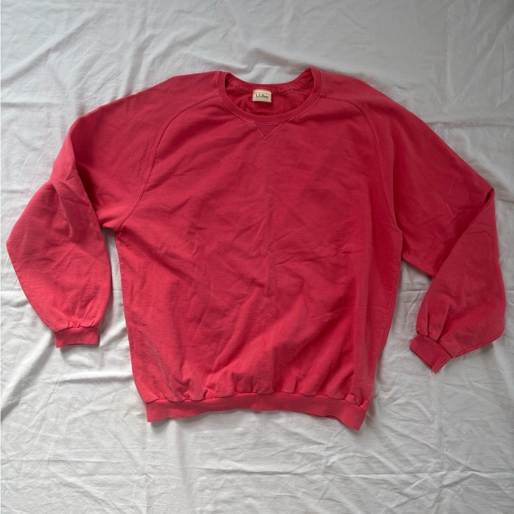 L.L. Bean Red Crewneck Sweater Classic Style
